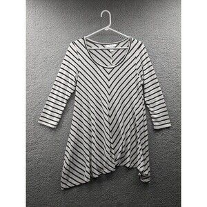 Motherhood Maternity Women's Tunic Shirt 3/4 Sleeve sz Medium Black & White
